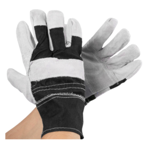Gants de travail en cuir pleine main imperméables avec manchette renforcée, anti-choc et antidérapants, bleu et blanc, pour la protection extérieure hivernale - Product Image 2