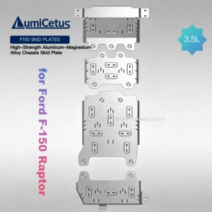 Plaque de protection de châssis en alliage d'aluminium haute résistance légère de 5 et 8 mm pour F150 <span class=keywords><strong>Raptor</strong></span> 3.5L 6.2L - Product Image 3