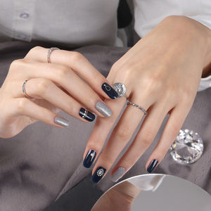 Tiras de uñas de gel 3D de alta calidad superventas de ShineB pegatinas de envolturas de uñas de ilusión oscura fácil de salones de Corea #45897 - Product Image 4