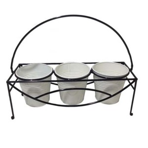 High strength multi tiered metal flower <b>pot</b> <b>stand</b> for vertical gardening and home decoration with traditional look - Product Image 2