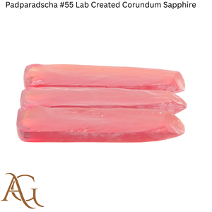 Padparadscha # 55 boules de saphir corindon synthétique créé en laboratoire, fusion flamme simulée, 100 grammes - Product Image 5