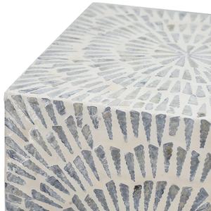 Luxury Handcrafted <b>Mosaic</b> Square Accent Table With Stools Mother of Pearl For Living Room Modern Home Decor Style - Product Image 4