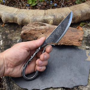 Cuchillo de Cocina Burraq, Hecho a Mano, Personalizado, Estilo Industrial, Antiguo, Medieval, Forjado en Acero al Carbono, Multifuncional - Product Image 6