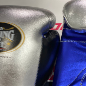 Guantes de Boxeo Personalizados de Cuero Vacuno Auténtico Azul Plateado, Sin Boxeo No Hay Vida, Para Entrenamiento y Sparring, Para Hombre, Más Vendidos - Product Image 5