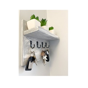 Wooden <b>Key</b> <b>Hook</b> Exclusive <b>Wall</b> Hanging Companion Designed to Blend Functional Storage with Sophisticated Interior Styling - Product Image 3