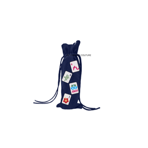 Funda para botella de vino con cuentas estilo Mahjong, hecha a mano con cuentas de semillas, estilo champán, adorno de botella con cuentas a granel con fichas Mahjong - Product Image 4