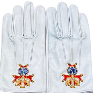 Gants de Maçonnerie Blancs de Haute Qualité, Nouveau Style, 100% Coton, pour Ancien Maître Maçon de Loge - Product Image 6