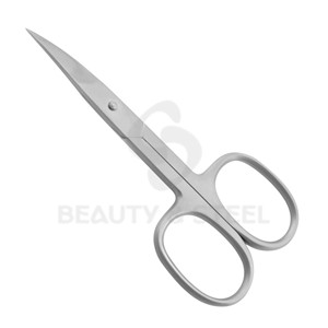 Ciseaux à ongles mats argentés de qualité supérieure avec bord incurvé professionnel et poignées ergonomiques larges pour une précision professionnelle en salon - Product Image 5