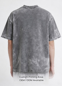 T-shirts Streetwear Homme Personnalisés avec Logo OEM, Tricotés Surdimensionnés, 100% Coton Lourd, Respirants, Séchage Rapide, Imprimés par Sérigraphie - Product Image 6