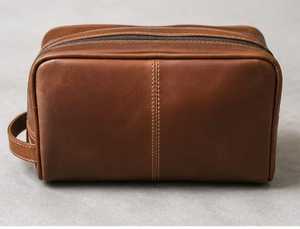 Neceser de Cuero Vintage con Cierre de Cremallera, Correa Individual, Color Marrón, Rectangular, para Hombre, Uso Diario - Product Image 4