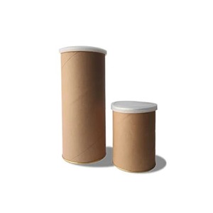 Boîte cylindrique personnalisée avec logo, emballage en tube de papier biodégradable, boîtes rondes en kraft écologiques avec couvercles en plastique - Product Image 3