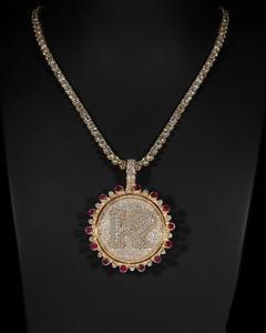 จี้เพชรโมอิสซาไนต์เงินแท้ 925 สไตล์ฮิปฮอปสุดหรูสำหรับทุกเพศ พร้อมตัวอักษร K สำหรับผู้ชายและผู้หญิง - Product Image 1