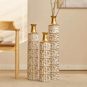 Vase décoratif moderne en métal pour fleurs, élément de décoration élégant pour restaurants et hôtels - Product Image 4