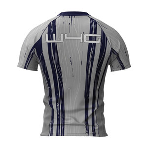 T-shirt de sport pour homme imprimé par sublimation, col rond, manches courtes, haut décontracté, personnalisé, séchage rapide, respirant, vêtements de sport pour l'entraînement - Product Image 3