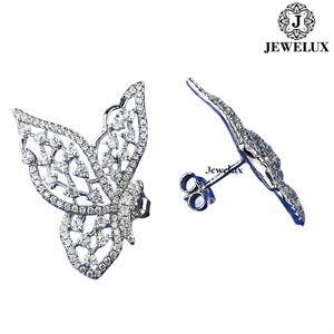 High Quality Natural VVS Diamond <b>Stud</b> Earrings 925 Sterling <b>Silver</b> Rhodium Plated IGI Certified Trendy Wedding Gift From Gujarat - Product Image 3