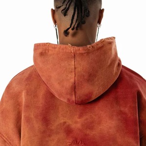 Sudadera con Capucha para Hombre, 100% Algodón, Color Sólido, Casual, Invierno, Transpirable, Ecológica, Logotipo Bordado en la Parte Delantera, Lisa, ODM - Product Image 5