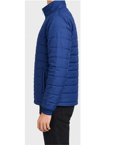 Custom Lightweight Blue Puffer <b>Jacket</b> <b>Waterproof</b> Nylon <b>Padded</b> Bomber <b>Jacket</b> Elastic Cuff Thick Warm Down-Alternative Winter Coat - Product Image 6