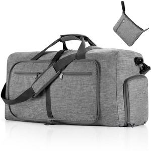 Sac de voyage décontracté en jean pour le week-end, doublure en polyester, grande capacité 56-75L, portable, léger, résistant à l'eau - Product Image 6