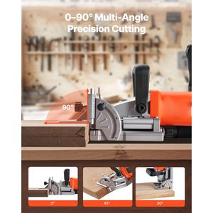 Kit Utensili per Fresatrice a Nastro 5.9A, Motore da 760W 11.600 RPM, Lama con Punta in Carburo per Giunzioni a Dita con Scanalatura di Posizionamento a 45 Gradi - Product Image 4