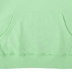 Sweat-shirts à capuche unisexes personnalisés avec logo brodé sur le devant, en tissu thermique uni, décontractés, pour l'hiver, respirants, à séchage rapide, en polyester/coton - Product Image 3