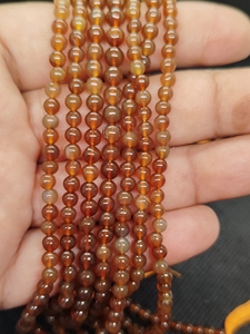 Ágata Banda de Color al por Mayor, Cuentas Sueltas de Ágata Banda de Color Marrón Café de 4mm, Piedra Natural Redonda para Fabricación de Joyas - Product Image 4