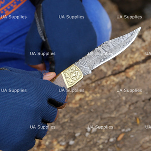 Hand Engraved Damascus Steel Clip Point Folding Knife Micarta Handle 0.5mm Thick Razor Sharp EDC <b>Tool</b> <b>for</b> Outdoor Sports Travel - Product Image 2