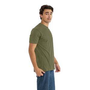 Camisetas Premium Ajustadas de CVC con Logotipo Personalizado, 100% Algodón Suave, Casual, Nueva Llegada, Camisetas Sólidas de CVC de Primera Calidad - Product Image 3