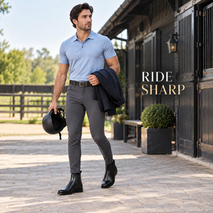 Bottes d'équitation en cuir à cheville élastique, talon bas, pour l'équitation |   Bottes d'équitation noires pour l'entraînement et l'utilisation en écurie - Product Image 2