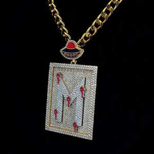 จี้ฮิปฮอปสำหรับแร็ปเปอร์ VVS Moissanite ชุบทองหลัง2.25 "จี้เงินสเตอริงสูงทำจากน้ำแข็ง - Product Image 6