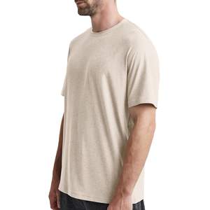 Camiseta Personalizada para Hombre, Cuello Redondo, Manga Corta, Algodón Beige Arena, Casual, Transpirable, Suave, Ligera, para Uso Diario de Verano - Product Image 4