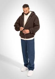 เสื้อฮู้ดดี้ผู้ชายสำหรับฤดูหนาว ผ้าฝ้ายพรีเมียม 100% หนานุ่ม  ปักโลโก้ตามสั่ง  แบบซิป  ลายพิมพ์นูน  ไม่หดตัว  คุณภาพดี - Product Image 1