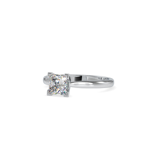 Princess Cut VVS1 Moissanite Diamond Rose Tone Tapered <b>Solitaire</b> Bridal Gift 925 Sterling <b>Silver</b> Engagement <b>Ring</b> - Product Image 6
