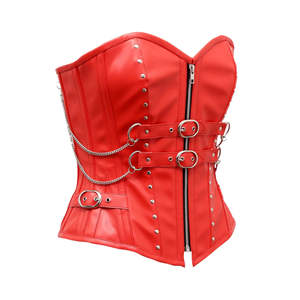 Corsé de cuero genuino para mujer, top corto, bustier, sujetador, corsés de moda al por mayor para moldear el cuerpo - Product Image 5