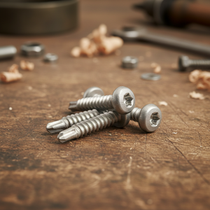 PDC Model 7.1 Pan Head Self-Drilling Stainless Steel (304/316/410) Class 8 Metric/Inch Standard Thread Natural Finish - Product Image 1