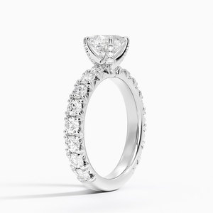 Anillo BOJ 0118 con Corte Cojín, Plata 925, Anillo Solitario de Lujo con Engaste de Garras Ellora, Diamante de 2ct, Color D, VVS1, Moissanita, Certificado GRA - Product Image 2