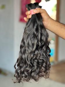Extensiones de Cabello Humano Remy Indio a Granel, Ondulado Profundo, Doble Trama, Color Rosa y Negro - Product Image 3