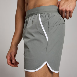 Men's Gray Custom Print Drawstring <b>Shorts</b> With Side Stripe Quick Dry Mid Waist Casual <b>Short</b> <b>Shorts</b> - Product Image 4
