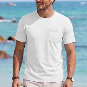 Camisetas de Lujo para Hombre, 100% Algodón, Color Blanco Sólido, con Logotipo Personalizado, Corte Holgado, Hombros Ligeramente Caídos, Tallas Grandes - Product Image 3