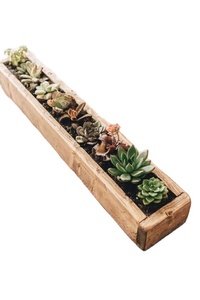 PLANTES TRADITIONNELLES ARTISANAT pot de fleurs en bois souhaitant bien jardinière arrière-cour décor de jardin jardinières en bois écorce fleur jardin - Product Image 2