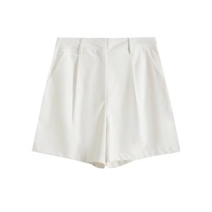 ZATRHMBM 2024 Shorts Casuales para Mujer, Ecológicos, Antiarrugas, Mezcla de Poliéster, Retro, con Bolsillos Laterales, Cierre de Cremallera, Color Sólido Multicolor - Product Image 4