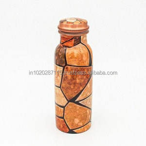 Bouteille de cuivre floral en émail imprimé pour un stockage d'eau propre, sûr, élégant et sain à la maison et en déplacement - Product Image 3