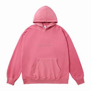 Sweat à capuche vintage d'hiver en coton pur lavé à la lumière Retro Wax Dyed Men's Hoodie Acid Wash Hoodies - Product Image 3