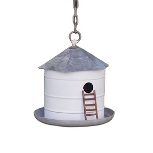 Forme simple facile à appliquer mangeoire pour oiseaux bonne qualité support pour oiseaux en tôle de fer jardin suspendu abri pour oiseaux sauvages - Product Image 3