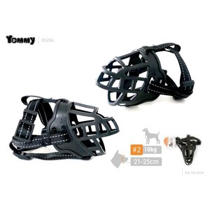 Bozal para Perro Yommy, Talla 3, 15 kg, 25-29 cm, Negro, de Plástico, Ajustable, Artículos de Entrenamiento para Mascotas - Product Image 2