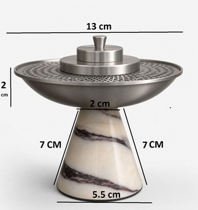 Quemador de Incienso de Diseño Moderno en Mármol con Tapa de Acero Inoxidable, Difusor de Aromaterapia para Decoración del Hogar - Product Image 5