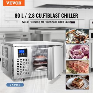 Congelador Comercial de Congelación Rápida de 80 L/2.8 Pies Cúbicos, Congelador Horizontal de 3 Bandejas con 4 Modos de Congelación, Equipo de Refrigeración para Cocina - Product Image 2