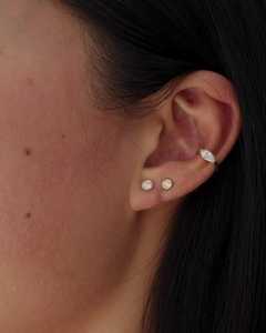 Pendiente de Oreja Tipo Cuff de Diamante, Oro Sólido 10k 14k 18k, Diamante Cultivado en Laboratorio con Corte Marquesa y Engaste de Garras, Minimalista, Sin Perforación, Banda para Cartílago, Uso Diario Moderno - Product Image 2