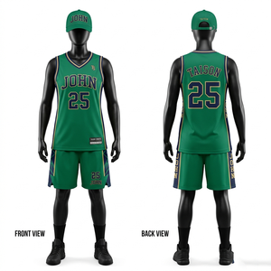 Premium women basketball uniform 180 GSM breathable polyester mesh mint green navy side panel design <b>heat</b> sublimation custom <b>log</b> - Product Image 6