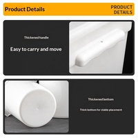 Seau de rangement en plastique PP 2026 avec couvercle, blanc opaque, 1-15L, pour magasin de thé au lait, sucre, poudre glacée, épaissi avec couvercles, pour lavage de voiture