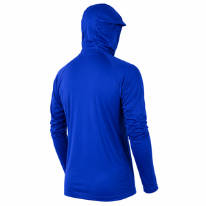 เสื้อฮู้ดดี้ผู้ชายสีพื้น 100% โพลีเอสเตอร์ UPF 50 ป้องกันแสงแดด เสื้อตกปลาประสิทธิภาพสูง ระบายอากาศได้ดี แขนยาว พร้อมหน้ากากปิดหน้า - Product Image 6